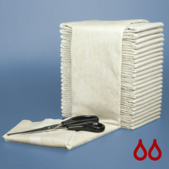 Cellulose-fleece inlay for individual cutting 